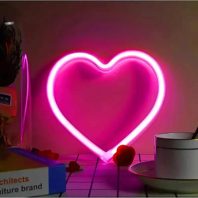 Néon LED "Coeur" spécial Saint Valentin