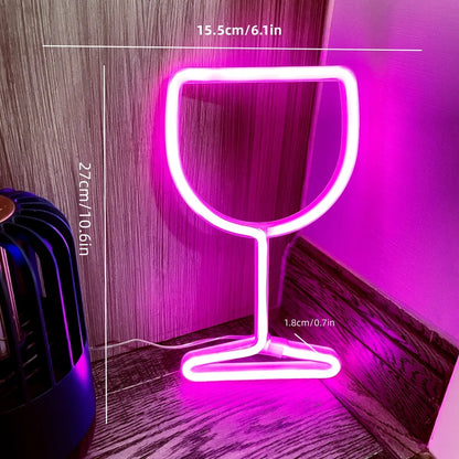 Néon LED "Verre de vin"