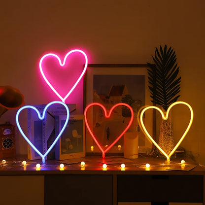 Néon LED "Coeur" spécial Saint Valentin