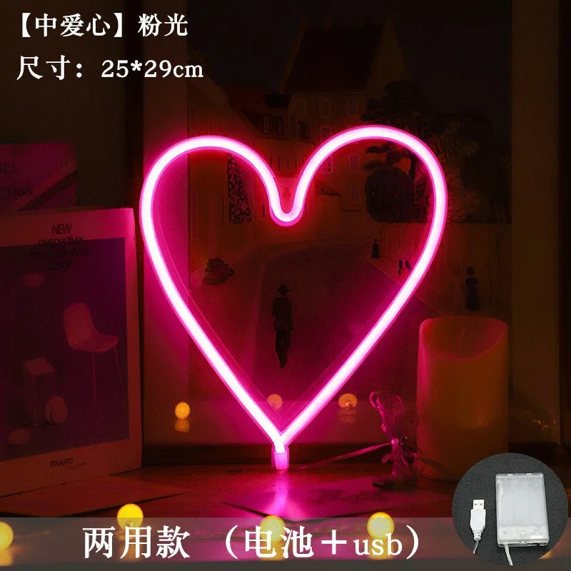 Néon LED "Coeur" spécial Saint Valentin