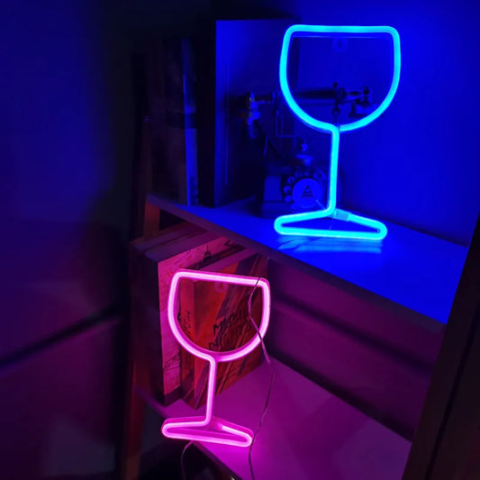 Néon LED "Verre de vin"