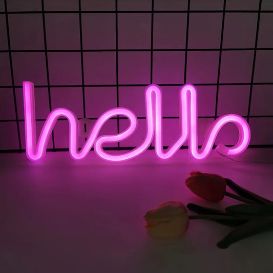 Néon LED "Hello"