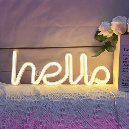 Néon LED "Hello"