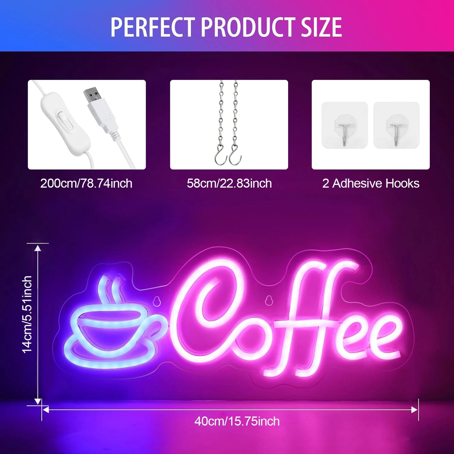 Néon LED "Coffee & Cup"