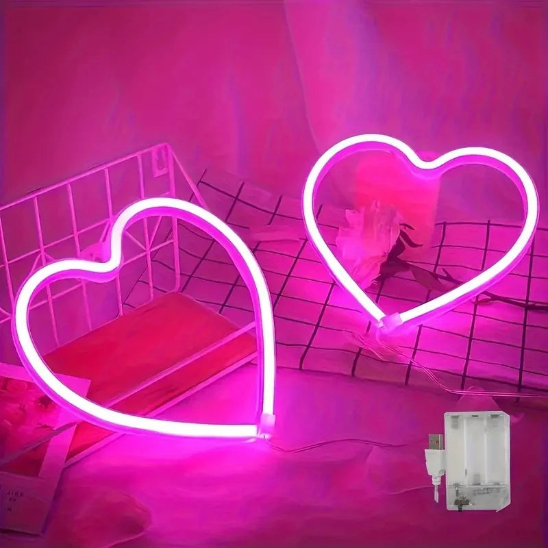 Néon LED "Coeur" spécial Saint Valentin