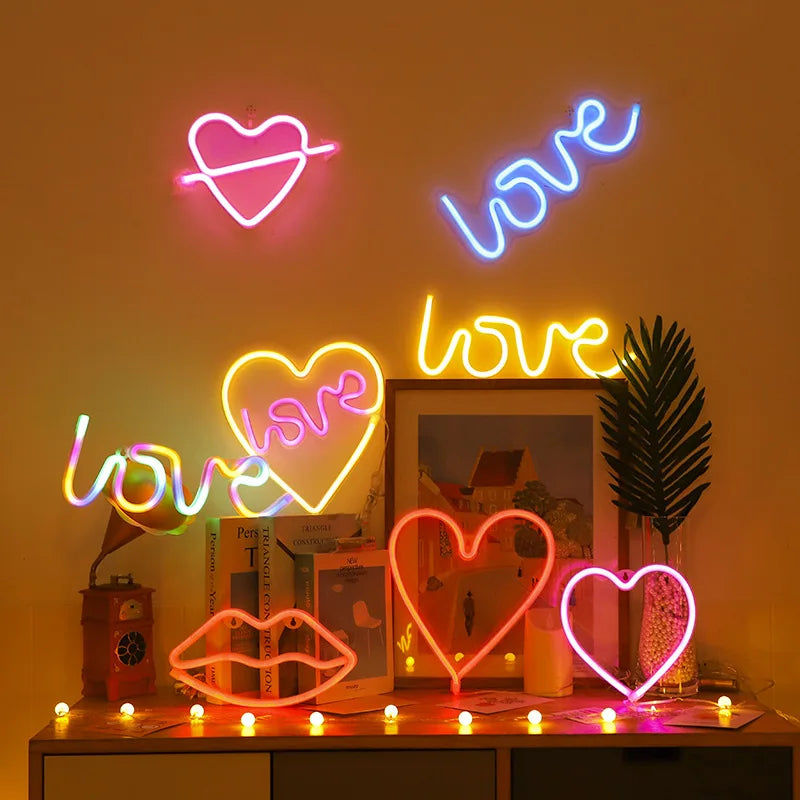 Néon LED "Coeur" spécial Saint Valentin