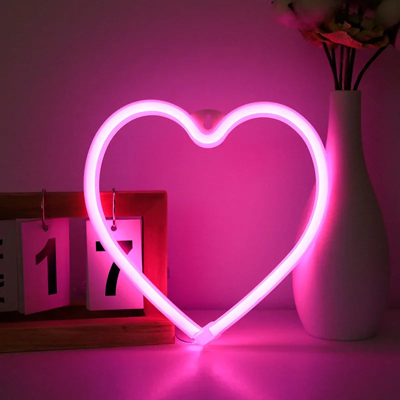 Néon LED "Coeur" spécial Saint Valentin